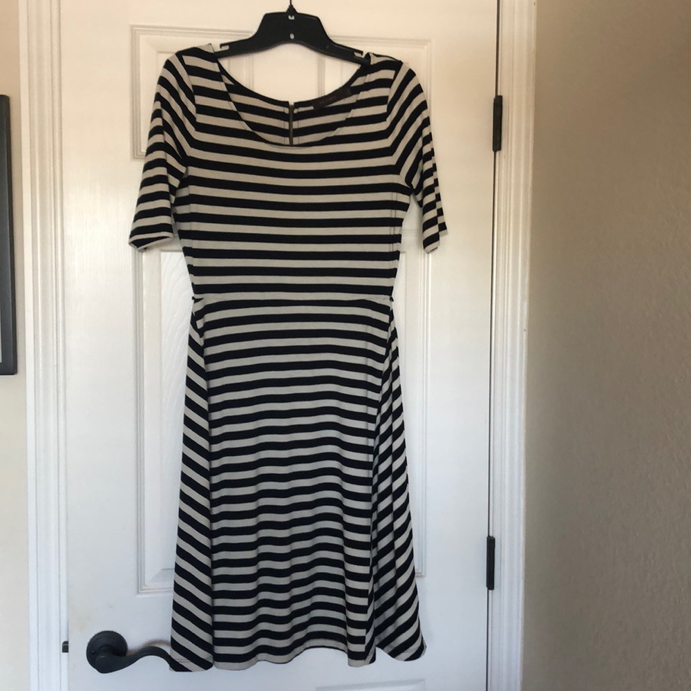 The Limited black and white striped dress